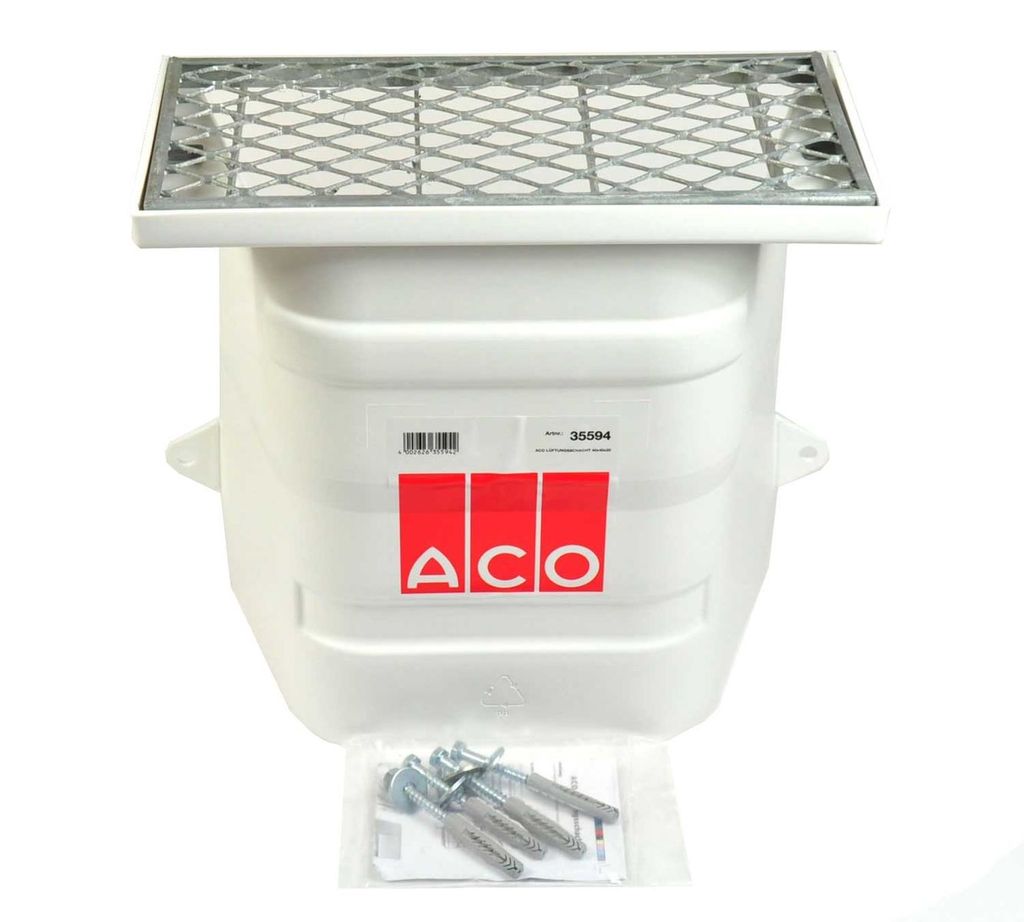 ACO Lüftungsschacht 40x40 ohne Boden Kellerschacht mit Streckmetallrost Lüftung Keller