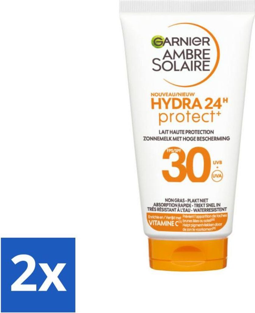 Garnier - Ambre Solaire - Sonnenschutzmittel - Hydra 24H Protect - LSF 30 - Reisegröße - 50 ml - Vorteilspack - 2 Stücke