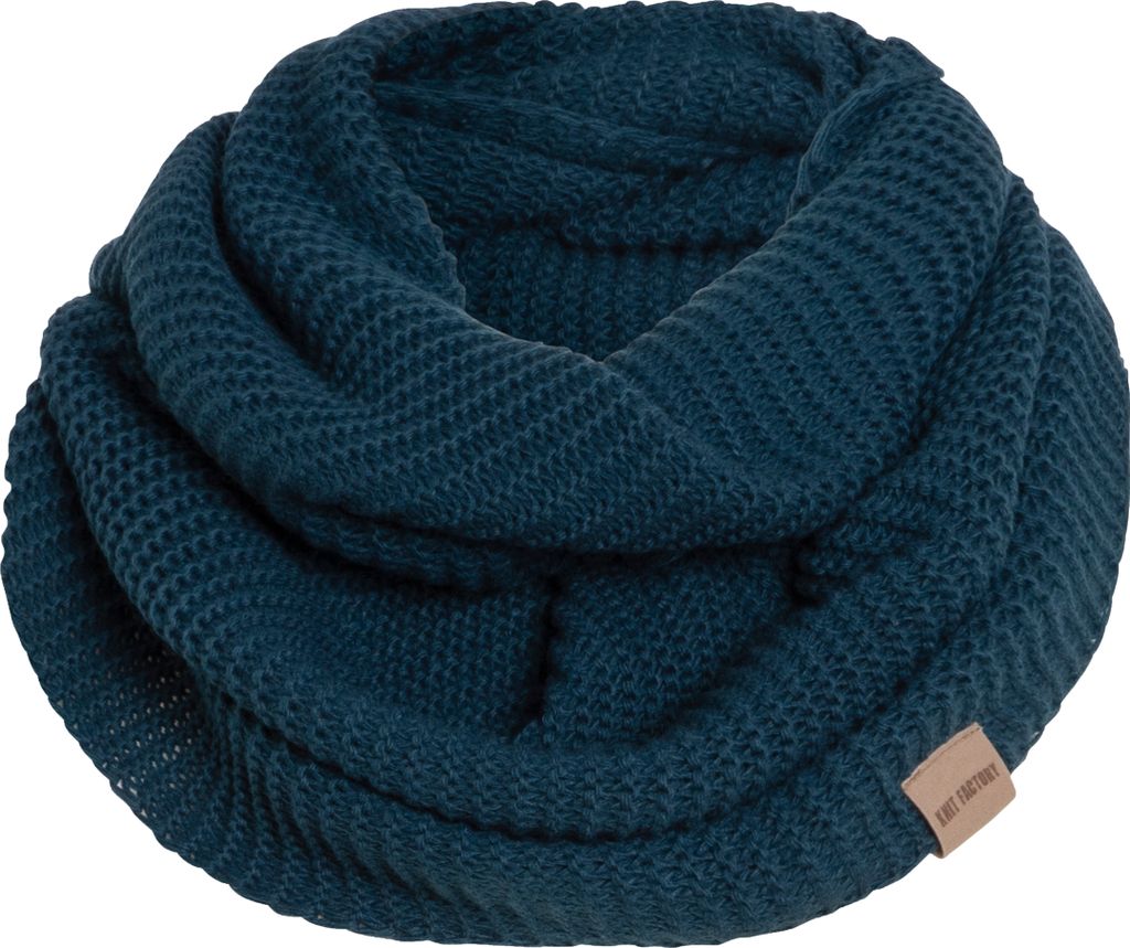 Knit Factory Jamie Loop Schal - Petrol - One Size