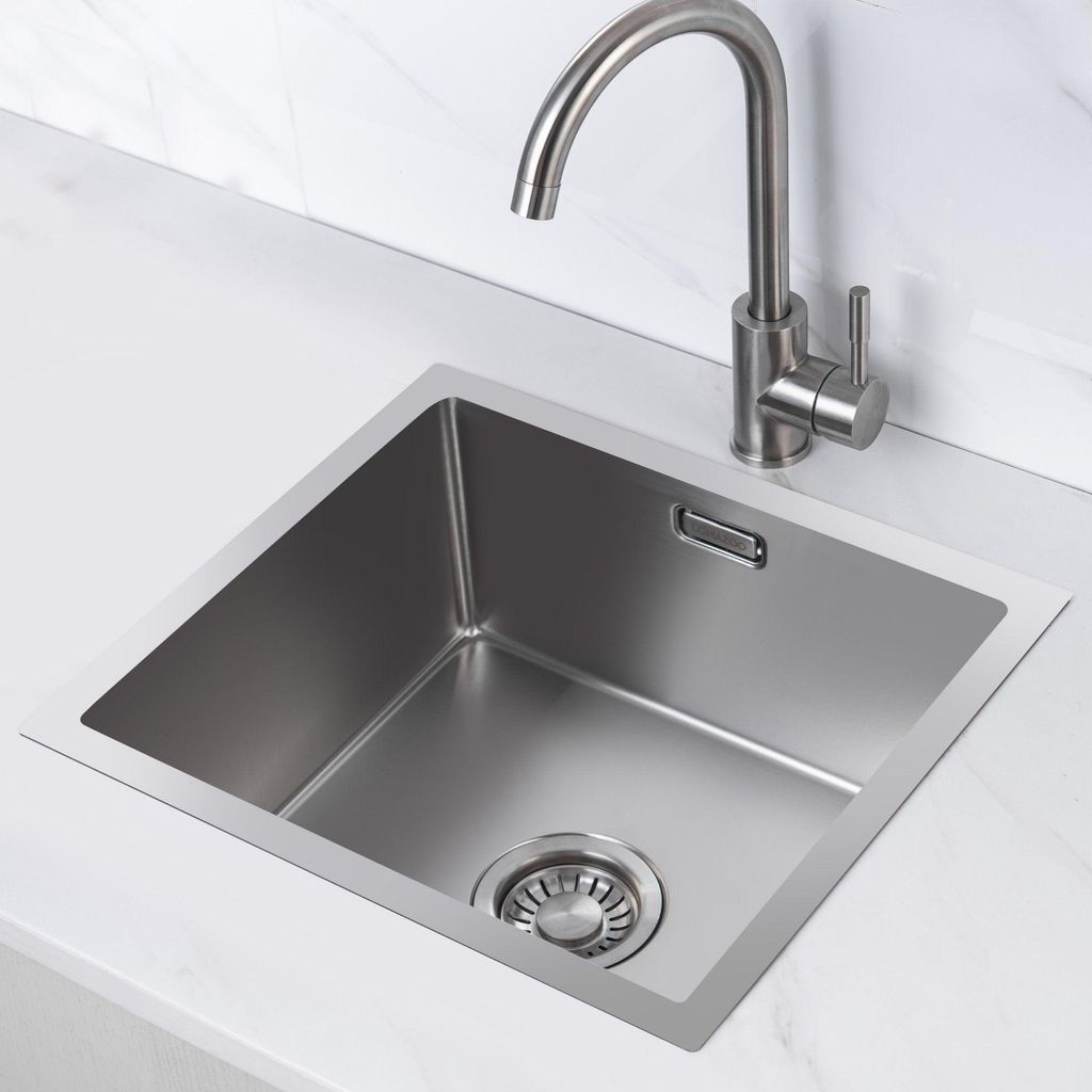 LOMAZOO Spülbecken Küchenspüle Cyllene 40*40 Edelstahl Produktbild 