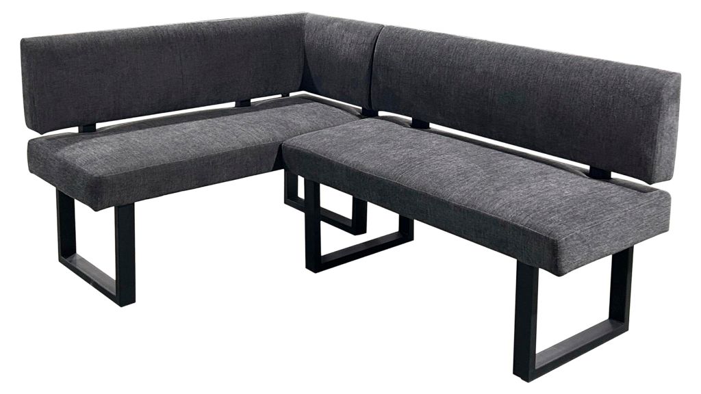 byLIVING Eckbank VANCOUVER / Webstoff anthrazit / Metall Produktbild 