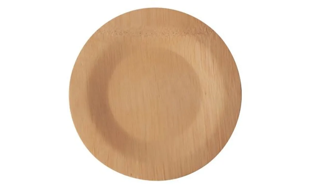 Papstar Assiette Bambou pure nature 28cm lot de 10 pièces vaisselle