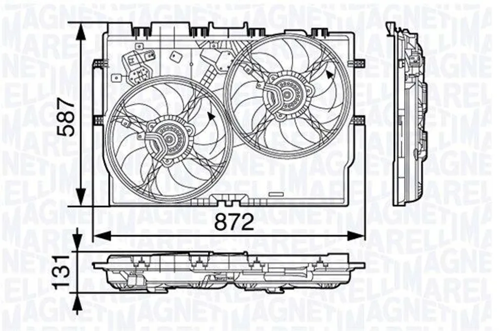 Kit double ventilateur 1342690080 pour éviter la surchauffe moteur - 8