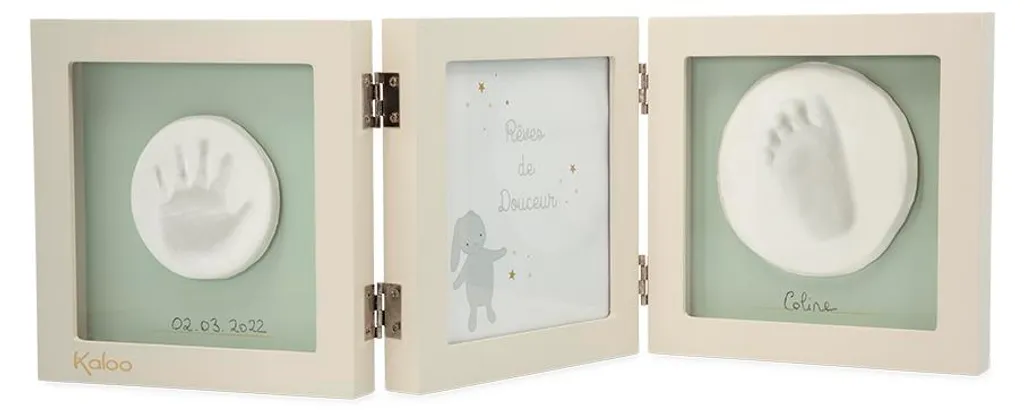 Kit Empreinte Bébé et Cadre Photo en Bois Kaloo pour Chambre d'Enfant