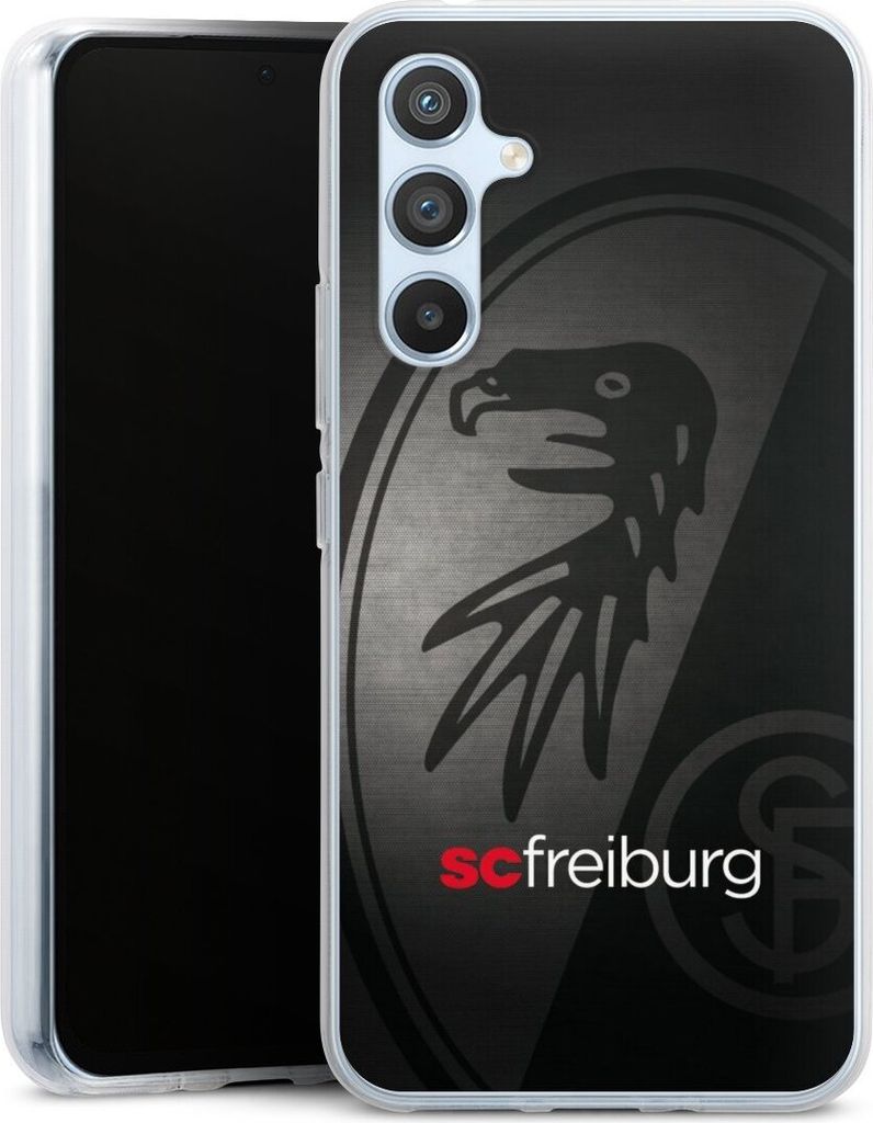 DeinDesign Handyhülle für Samsung Galaxy A54 5G Silikon Hülle Case Smartphone Schutzhülle Metallic Look Offizielles Lizenzprodukt SC Freiburg