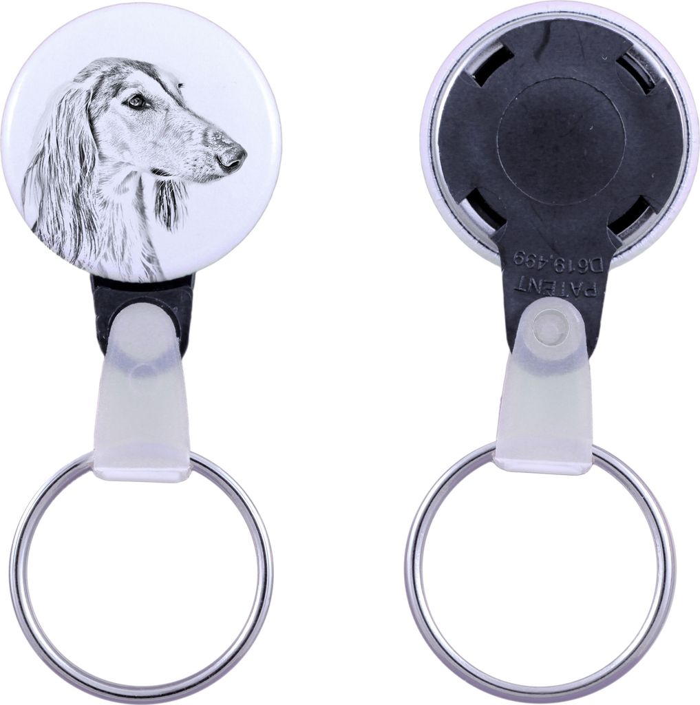 Saluki, Persischer Windhund I - Schlüsselanhänger mit dem Bild eines Hundes, Anhänger mit dem eigenen Grafikdesign der Marke Art-Dog