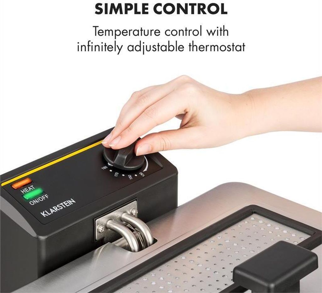 Klarstein Family Fry Fritteuse - 3000W, Garkorb nach XXL Produktbild 4