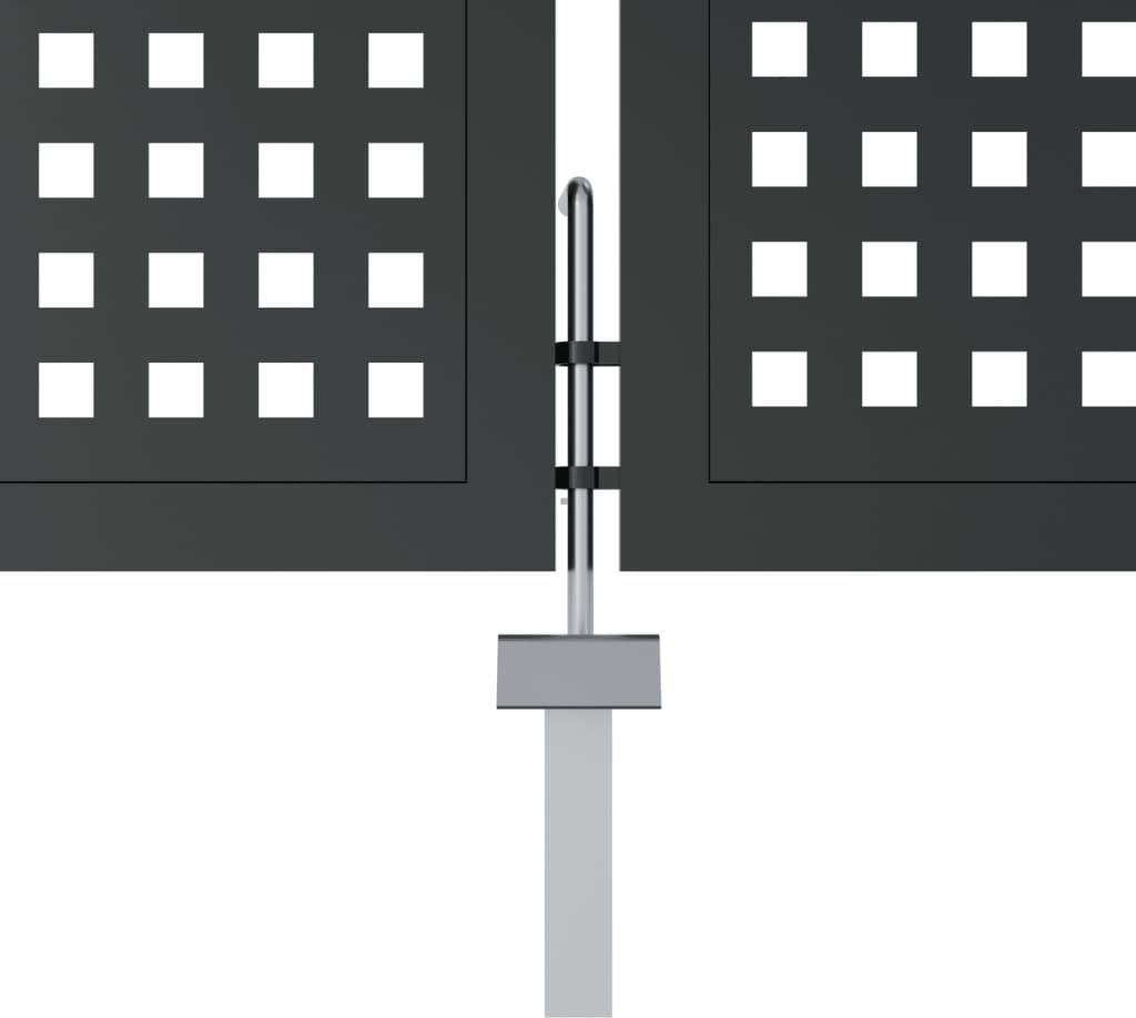 VidaXL Sichtschutzzaun Anthrazit 100x50x180cm | Stahl Metallzaun | Wetterfest & Langlebig