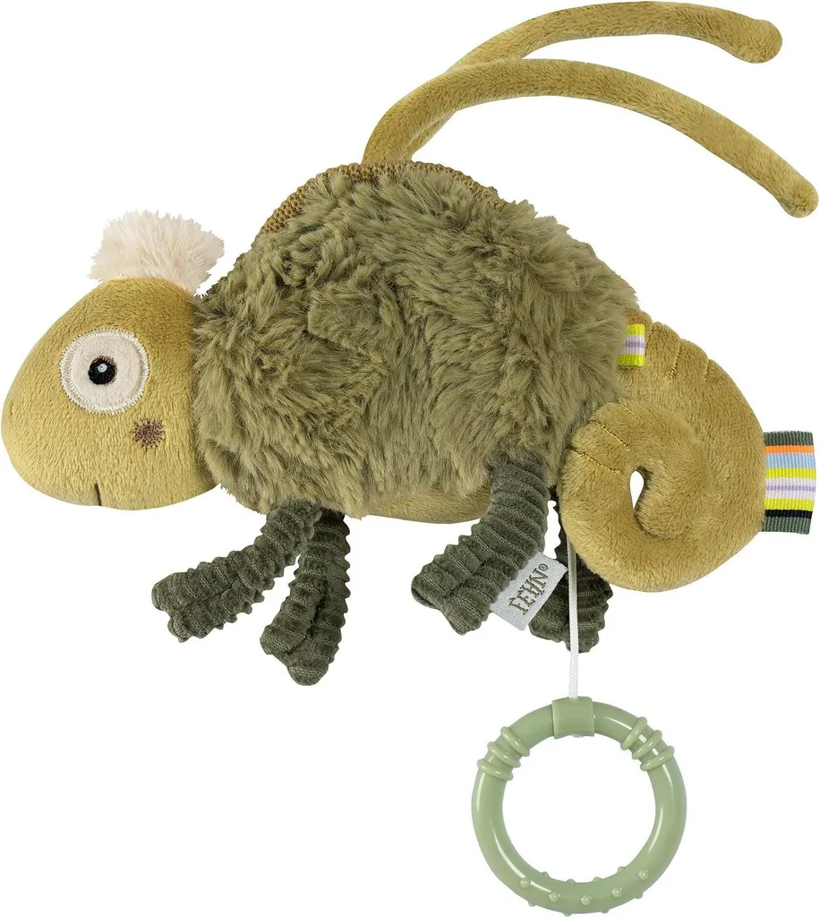 Fehn Mini-Spieluhr Chamäleon - Peluche Musicale Bébé avec Mélodie Douce