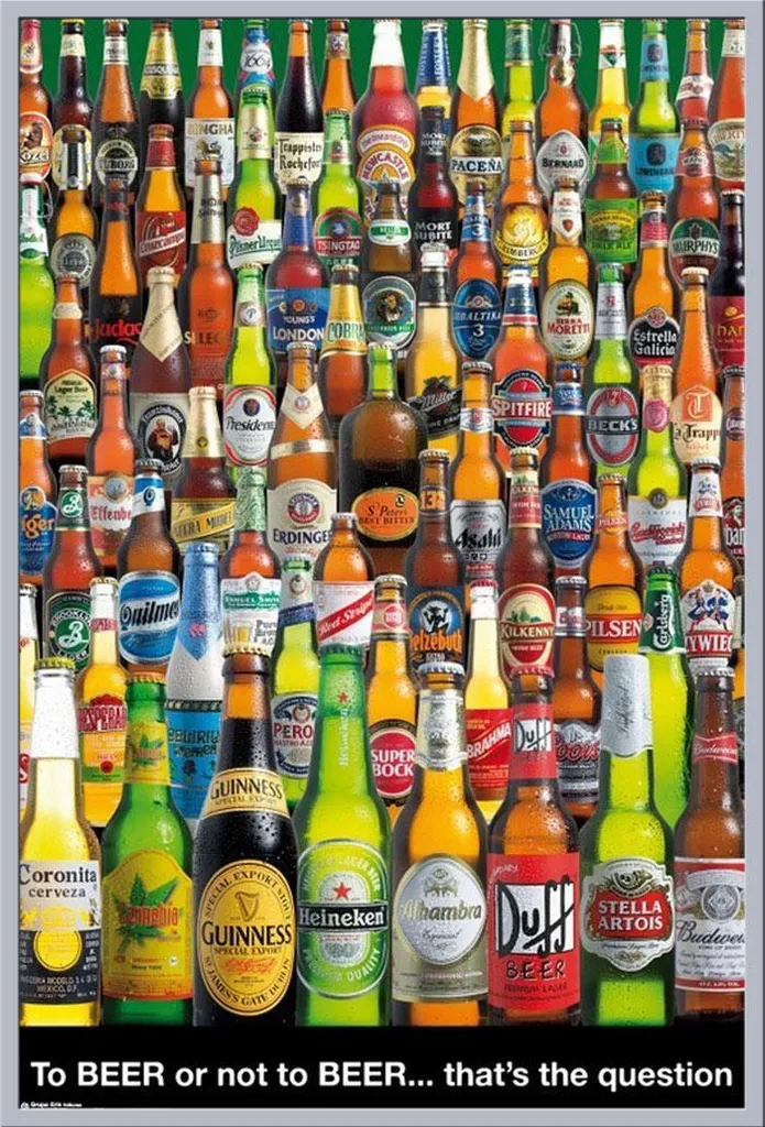 Affiche Bière sous cadre Shinsuke® incassable argenté vitre acrylique