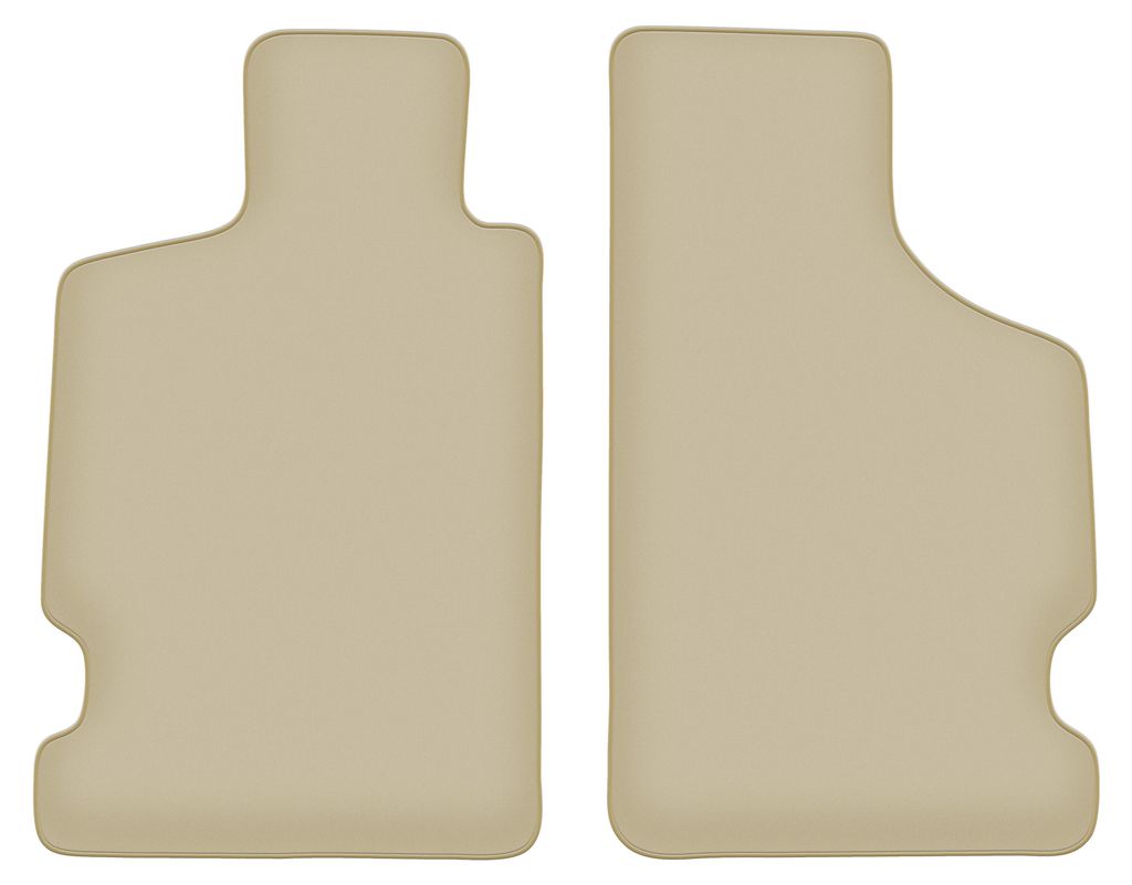 Velours-Fußmatten Vorne PREMIUM beige passend für Citroen Saxo (1996-2003, Schrägheck) – mit Befestigungen – passgenau