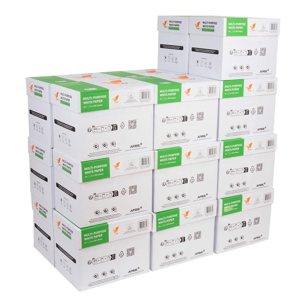 Basic Druckerpapier DIN A4 – 50.000 Blatt (20 x 5 x 500 Blatt) – Weißes Universal Office Paper Kopierpapier - Ideal für Büro und Heim