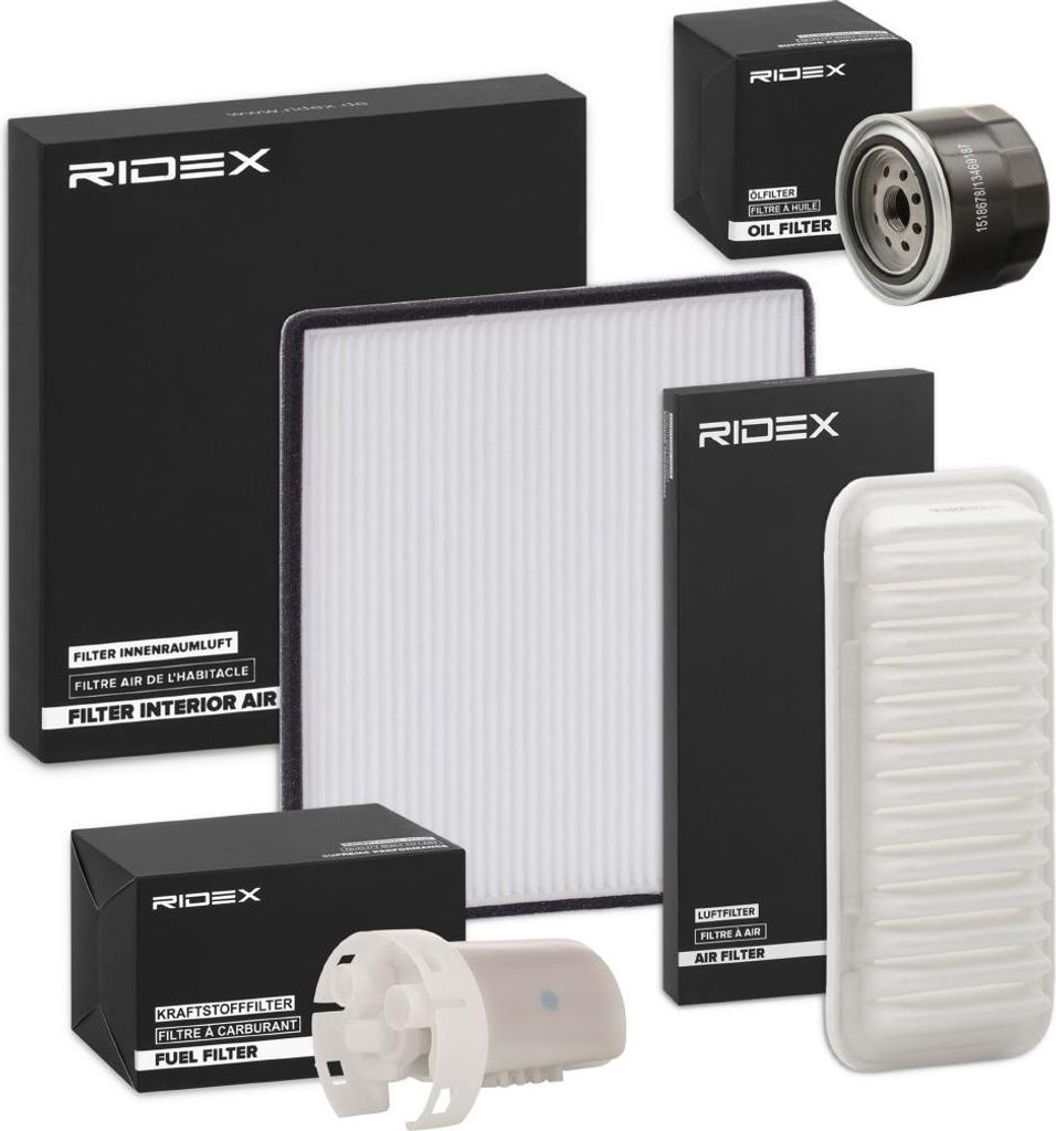 RIDEX Filterset Inspektionspaket Filtersatz für TOYOTA Yaris Schrägheck (P9) Yaris Schrägheck (P1)