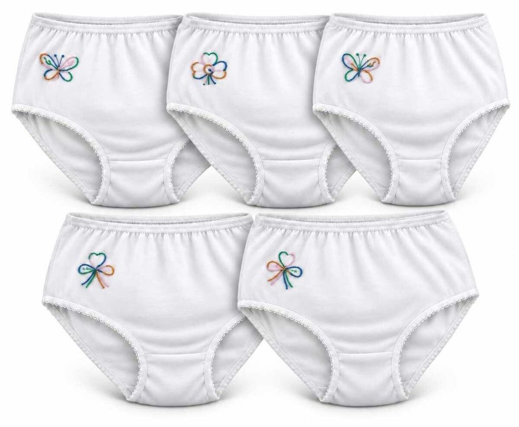 Damen Taillenslip 5er-Pack aus 100 % Baumwolle,  Weiß-L Produktbild 