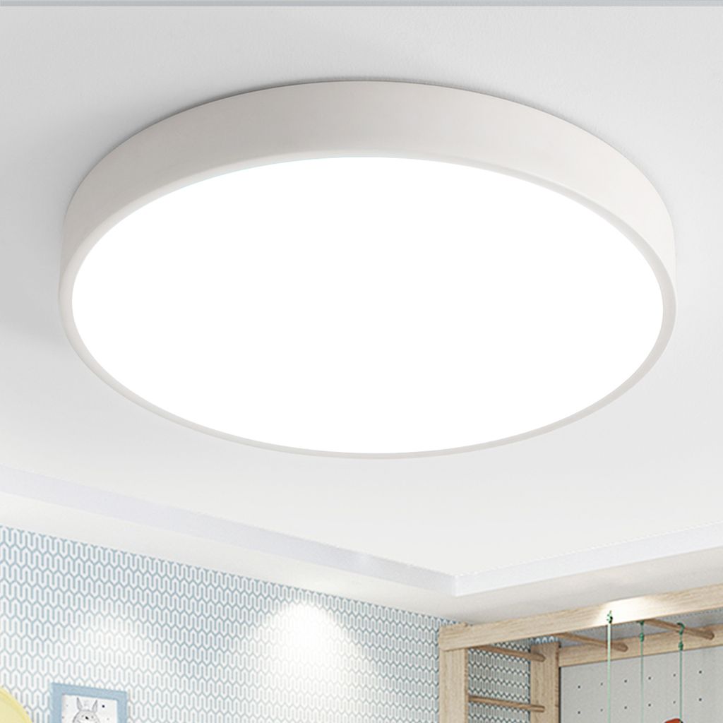 Ultraslim Deckenleuchte LED Badleuchte Deckenlampe Dimmbar Silber Flurlampe Büro 