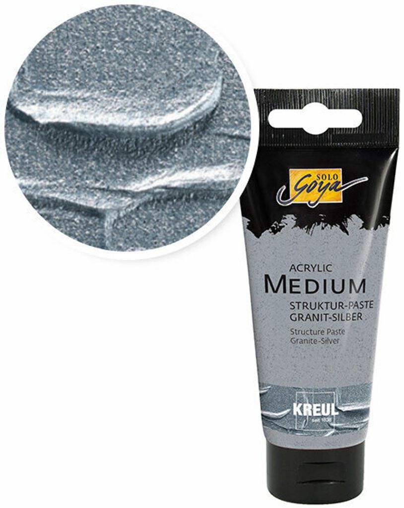 Kreul Solo Goya Granite Strukturovací pasta 100 ml Silver Obrázek produktu 