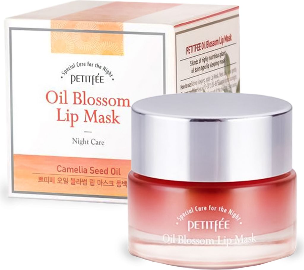 Petitfee Oil Blossom Lip Mask 15 g Camellia Seed Oil - Lippenmaske für die Nacht