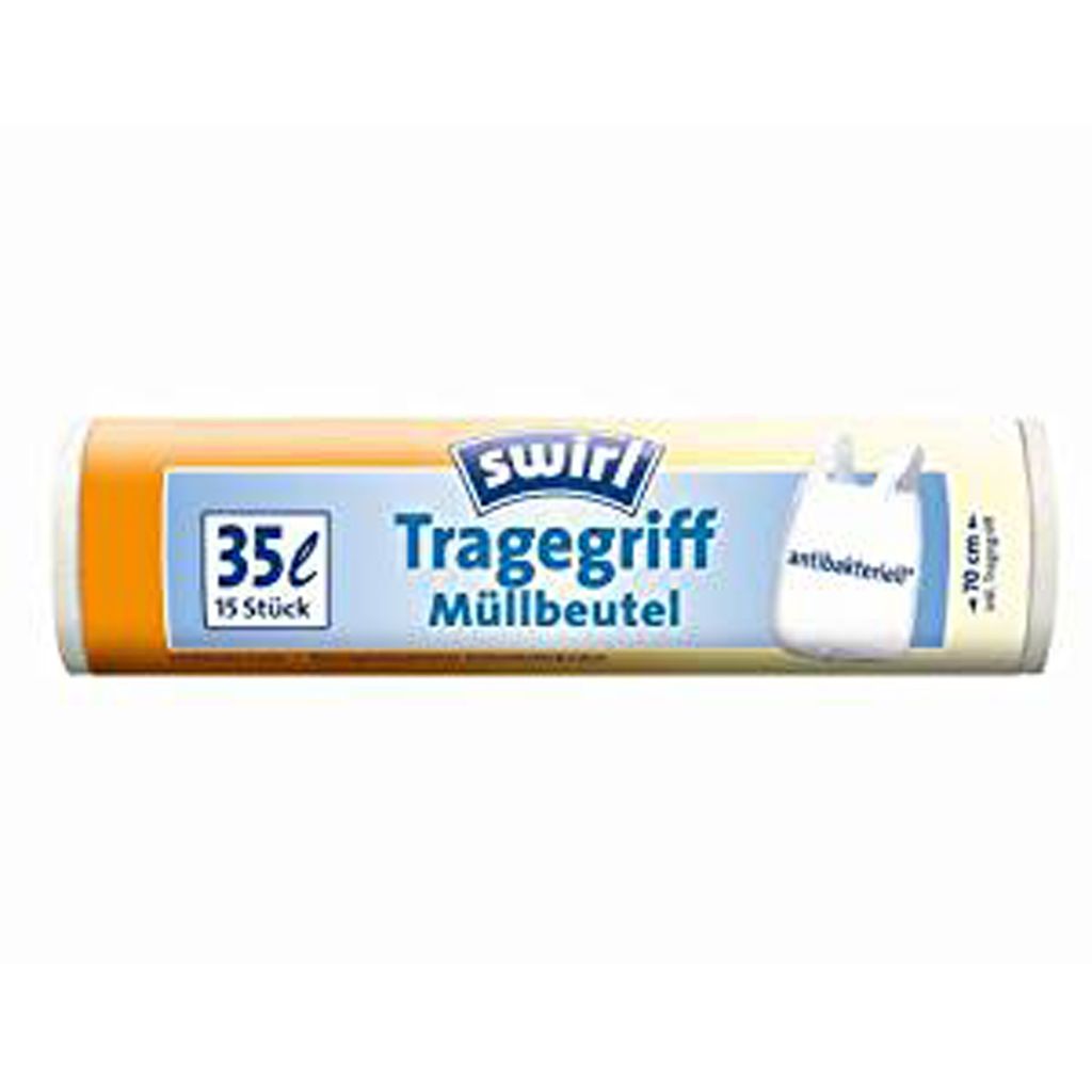 SWIRL 1-3004-34 Mülleimerbeutel mit Tragegriff transparent Immagine del prodotto 