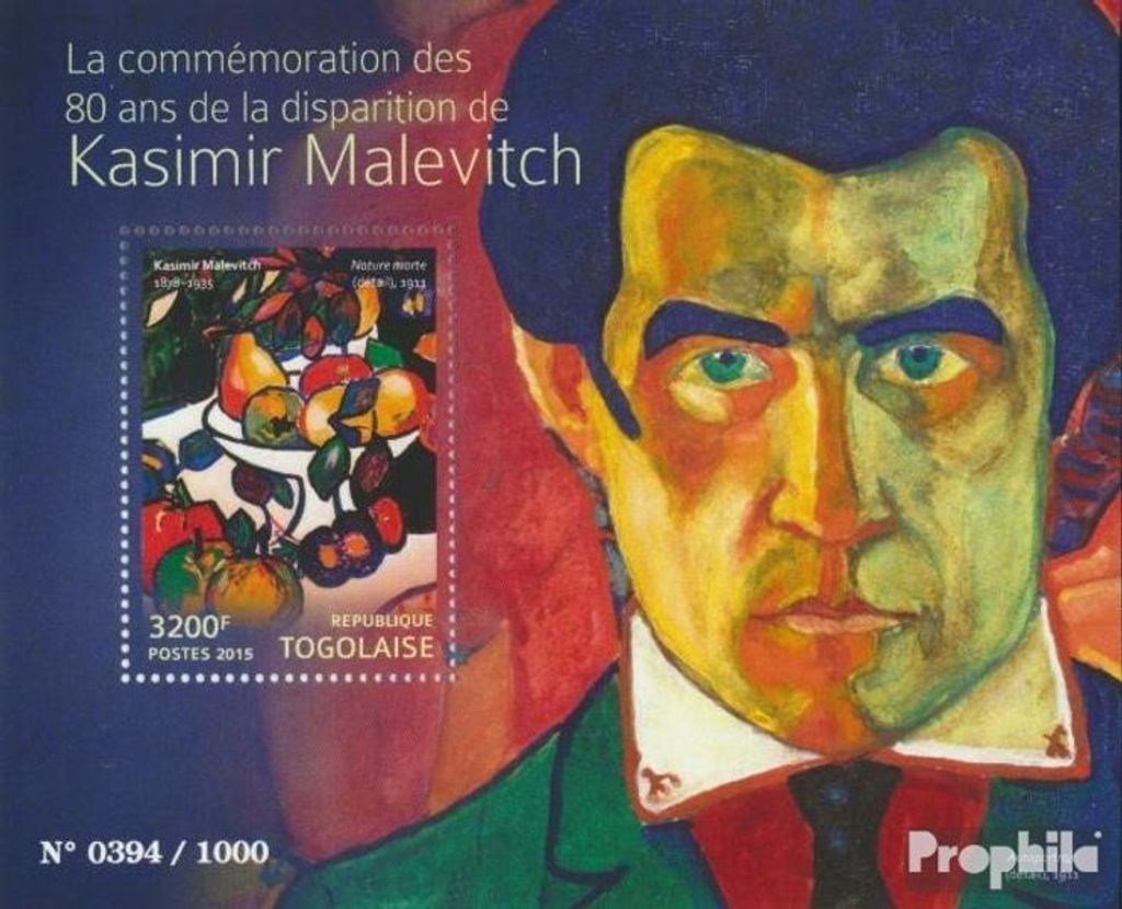 Briefmarken Togo 2015 Mi Block 1202 (kompl. Ausgabe) postfrisch Kasimir Malewitsch