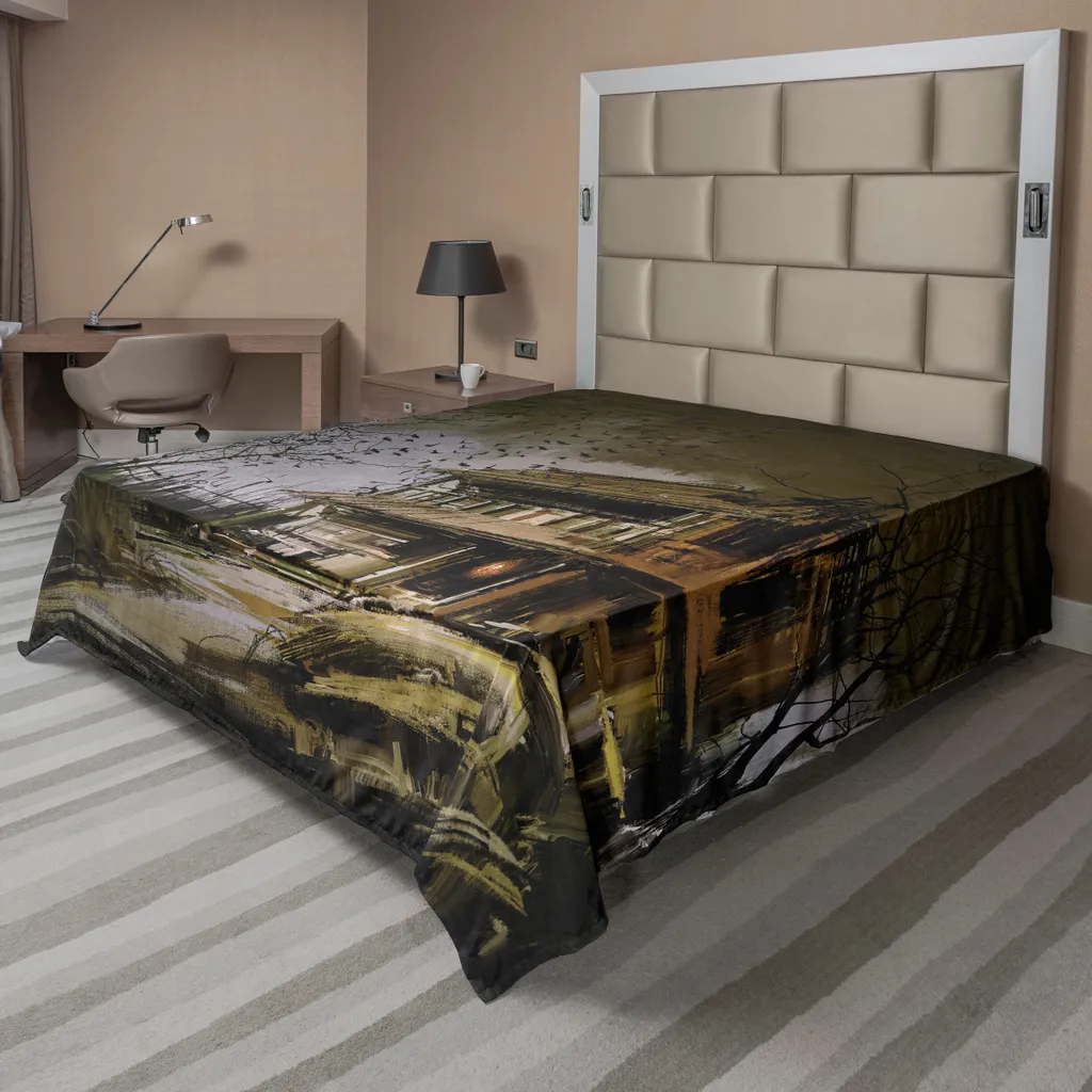 Drap de lit pour décoration de chambre Halloween maison hantée 275 cm