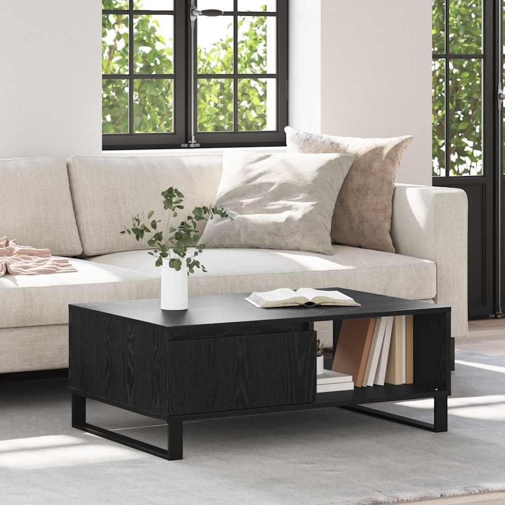 Maison Exclusive - Couchtisch Schwarz Eichen-Optik 90 x 60 x 35 cm Holzwerkstoff