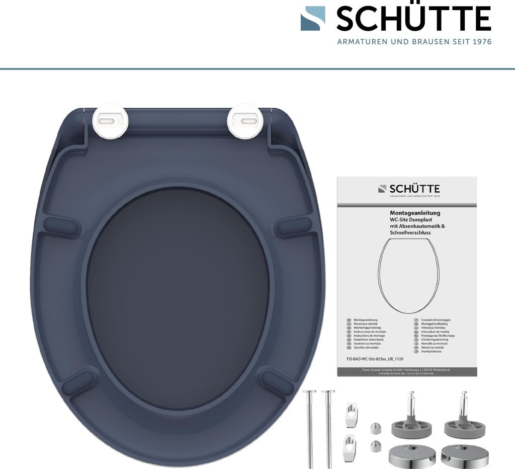 SCHÜTTE Duroplast WC-Sitz ANTHRAZIT, mit Absenkautomatik Produktbild 9