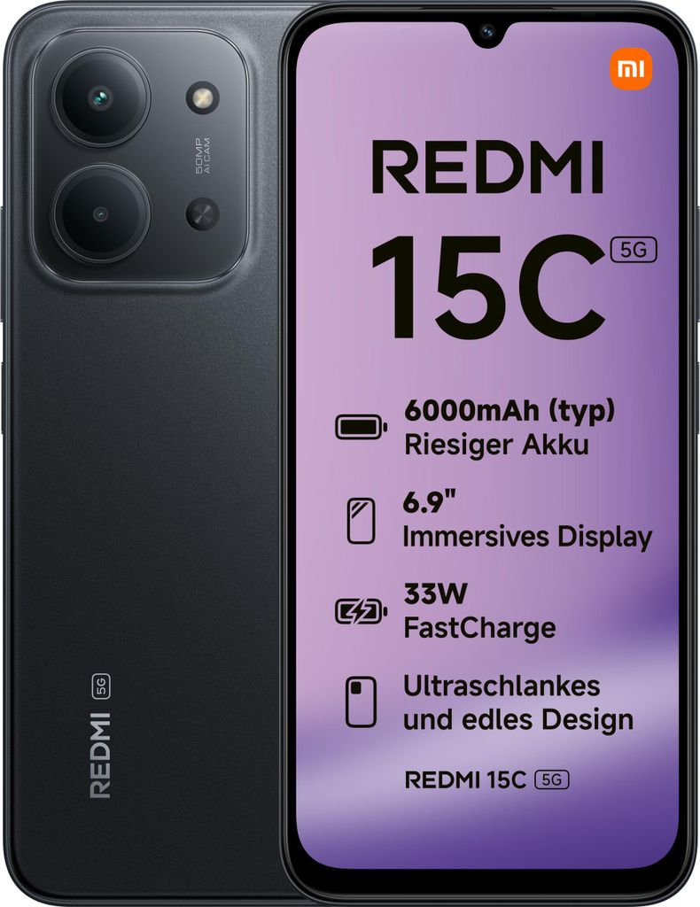 Xiaomi Redmi 15C+ - Telefono cellulare - 128 GB Immagine del prodotto 