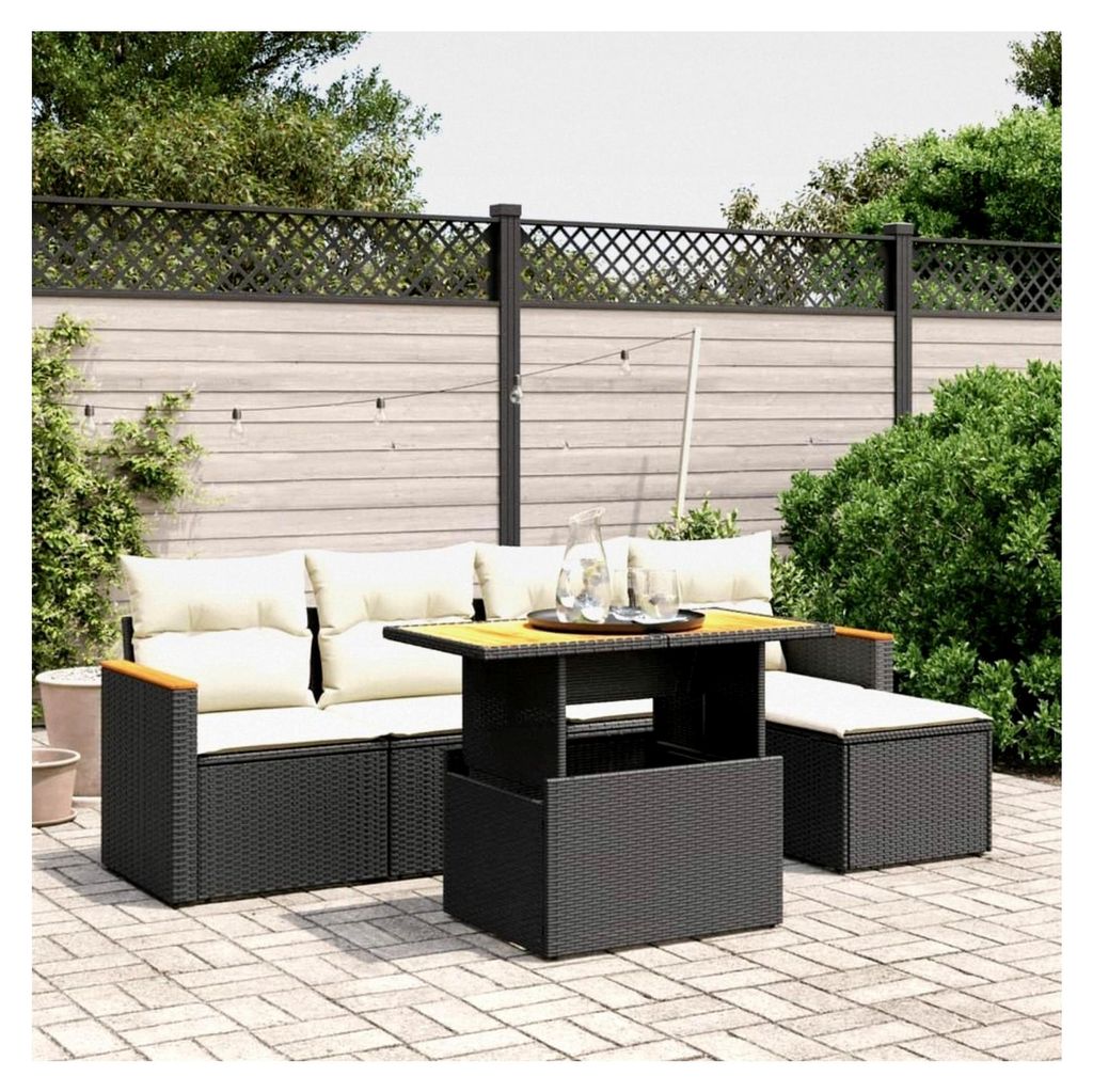 Kleine Gartenlounge mit Stauraum für Balkon