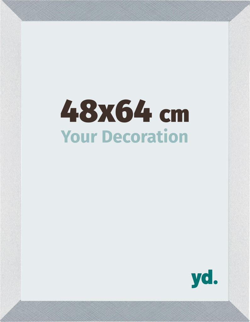 Bilderrahmen, 48x64 cm, Aluminium Gebürstet, MDF, Mura