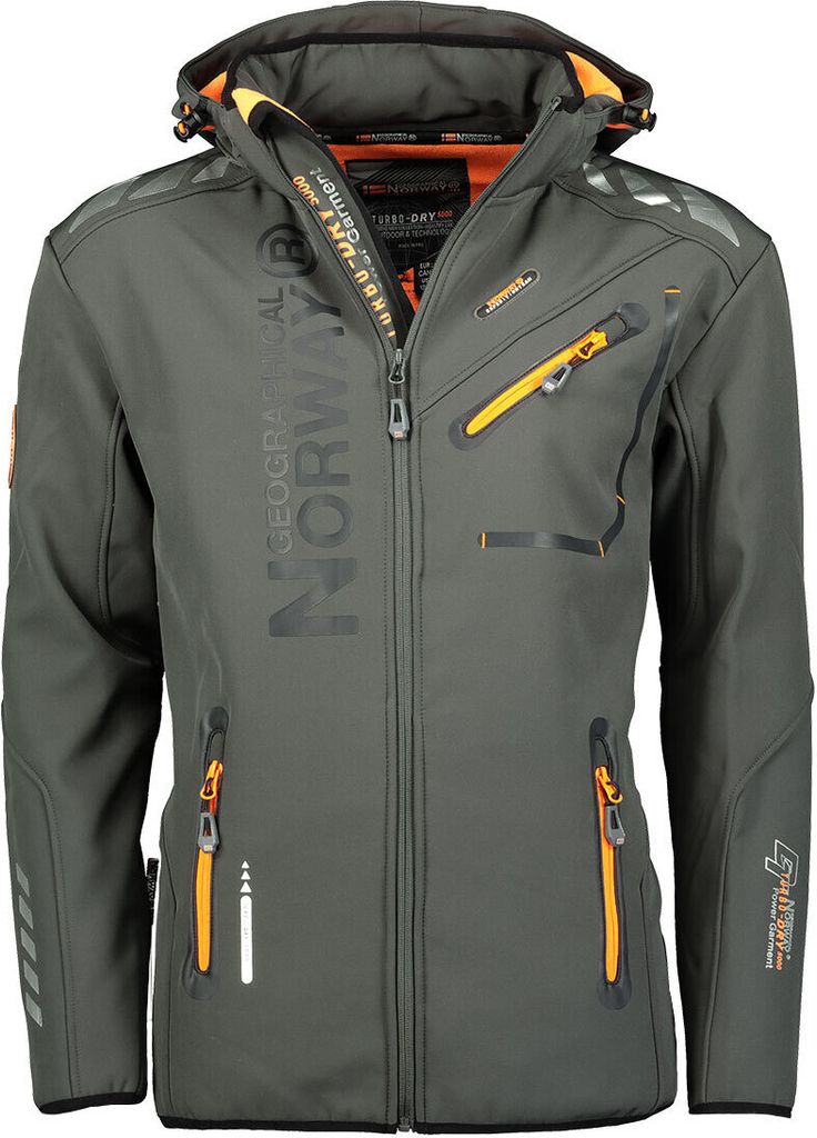 Geographical Norway ROYAUTE Men Softshell Jacke Herren Wasserdicht Kapuze Outdoor Windjacke Brandiing- Production