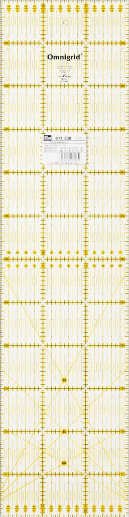 Règle de patchwork pour coupe de tissu 15 x 60 cm guide pour cutter