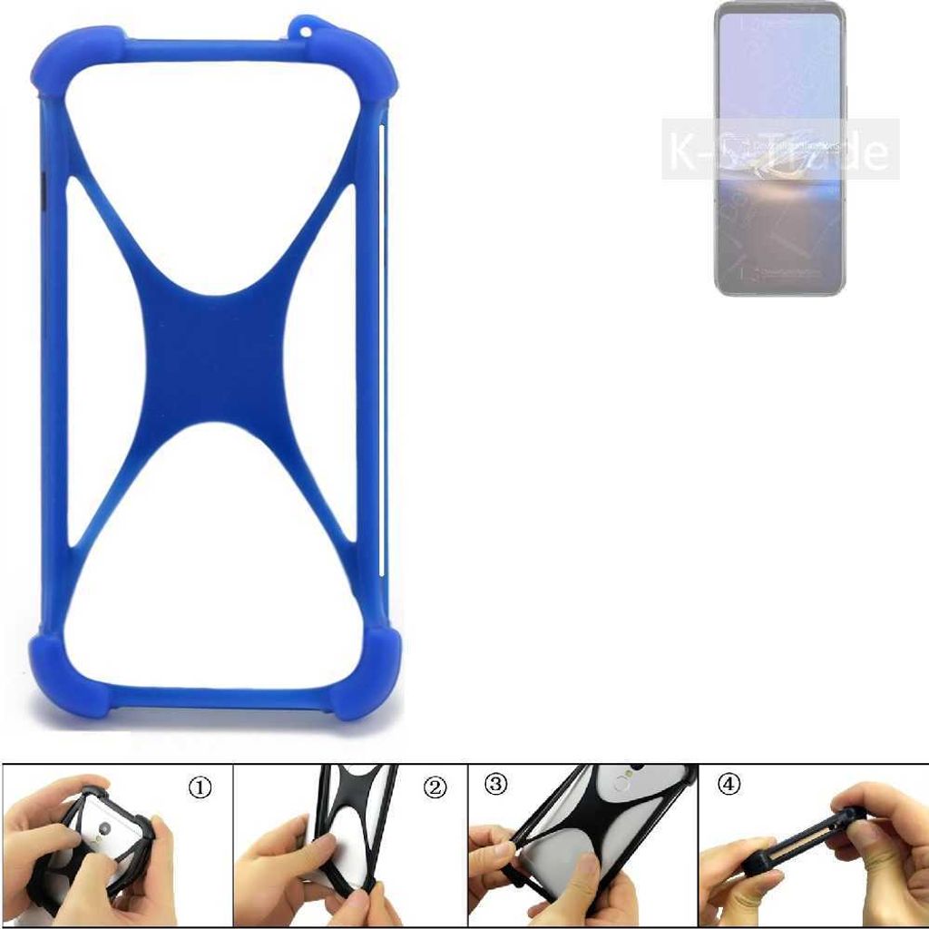 K-S-Trade Handy Hülle kompatibel mit Asus ROG Phone 6D Ultimate Silikon Schutzhülle Cover Case Bumper Silikoncase TPU Softcase Schutz Hülle