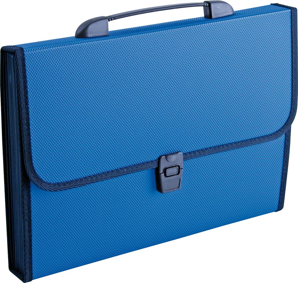 Fächertasche DIN A4 12Fächer Polypropylen blau Image du produit 