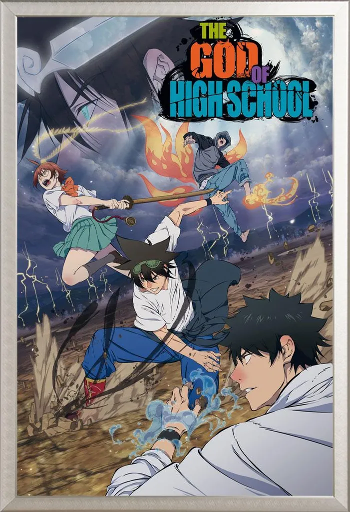 Finir les Affiches Abîmées : Poster God of High School sous Cadre Alu