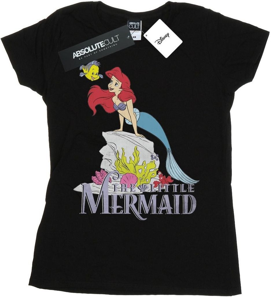 Disney - "The Little Mermaid Sea Friend" T-Shirt für Damen BI16033 (S) (Schwarz)