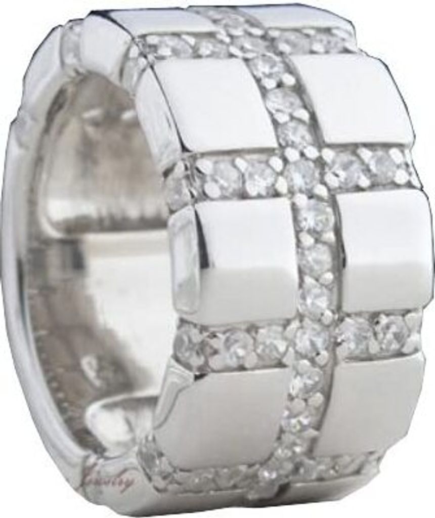 Karisma Damen Silber 925 Ring Rhodiniert Gefasste Zirkonia Steine Schwarz - ESR100349