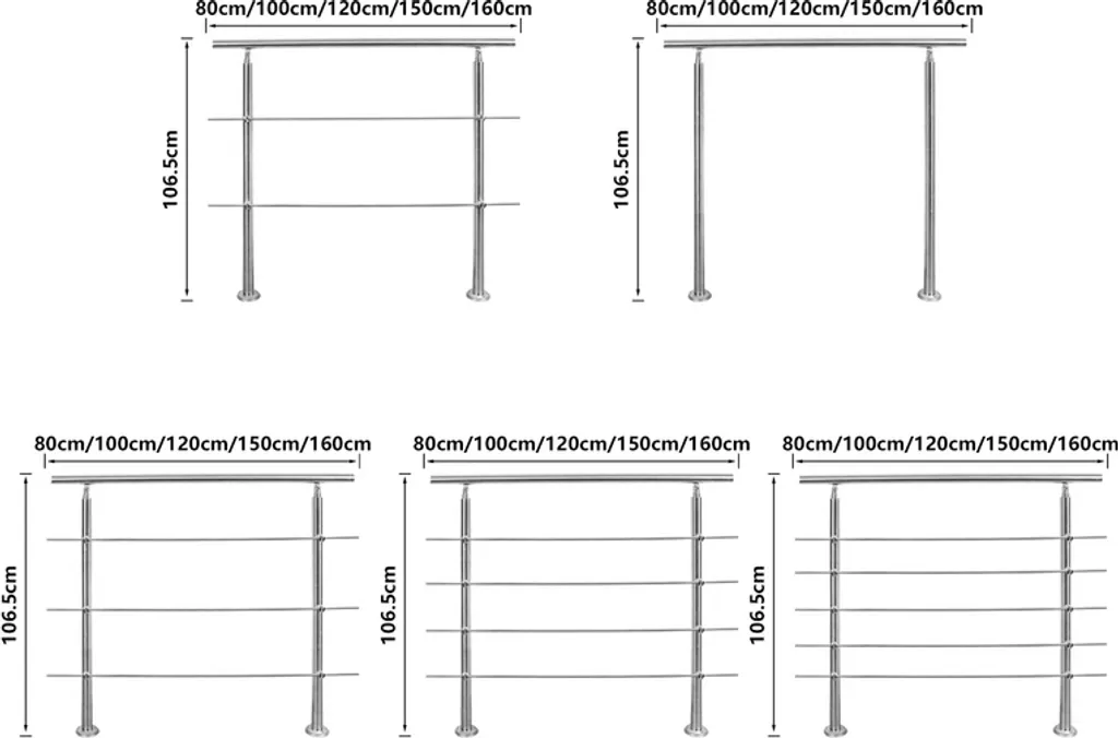 Solution Anti-Chute : Rampe Escalier Inox Robuste avec Barres Hengda - 2