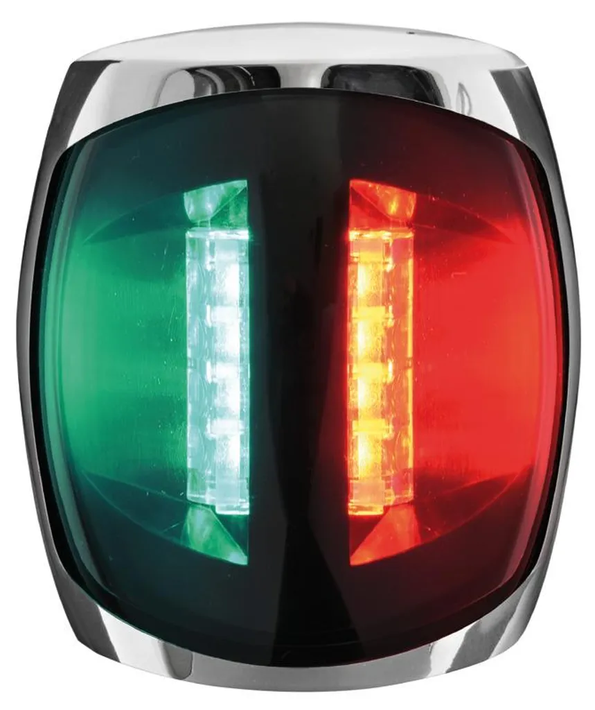 Feu de Proue Bicolore Sphera III en Inox pour Signalisation Maritime 12V