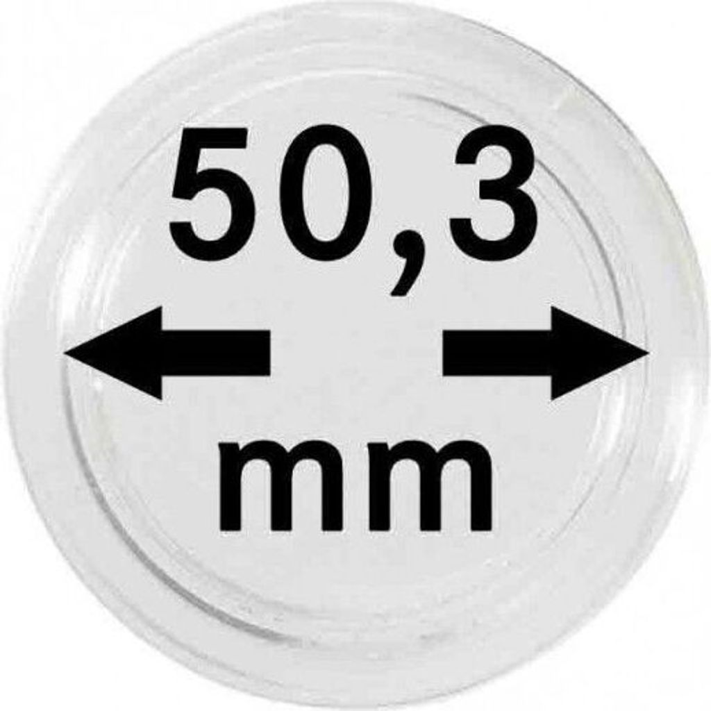 Lindner S22705030P Münzkapseln 50.30 mm-10er Pack