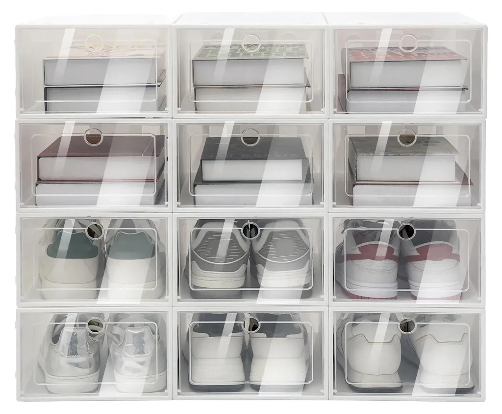Rangement chaussures pour dressing et entrée - Boîte transparente L