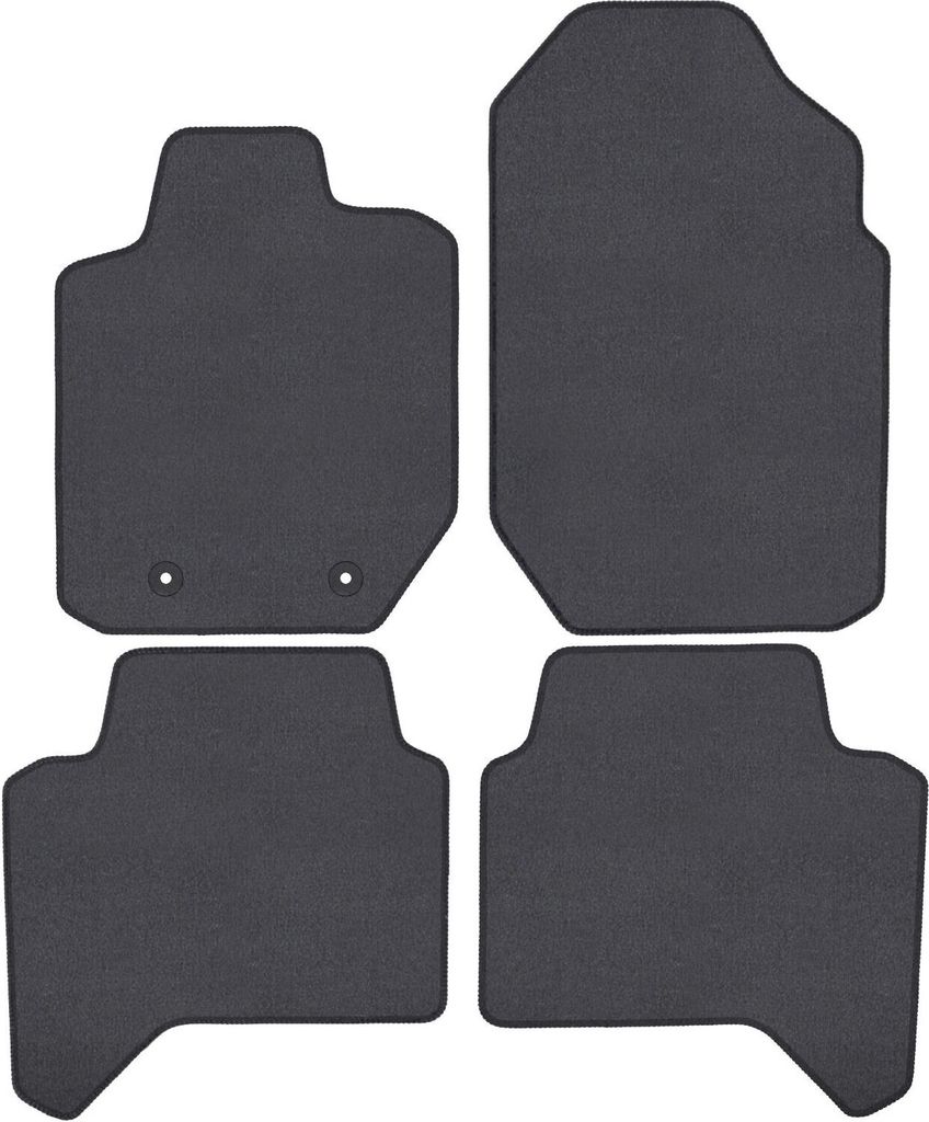 J&J AUTOMOTIVE | Premium Fußmatten Autotepiche Passend Für Ford Ranger T6 / T7 2013-2023 4-tlg, Genaue Passform, rutschfeste Untregrund, mit Befe...