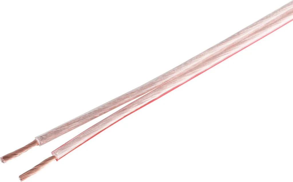 S/CONN Câble Enceinte 4mm² CCA 10m Transparent 56x0,30mm (06-240711)