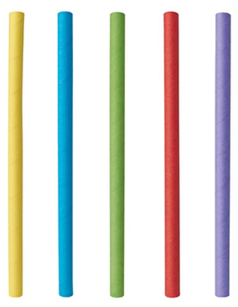 Papstar Cocktail Trinkhalme farbig sortiert 15cm 500er
