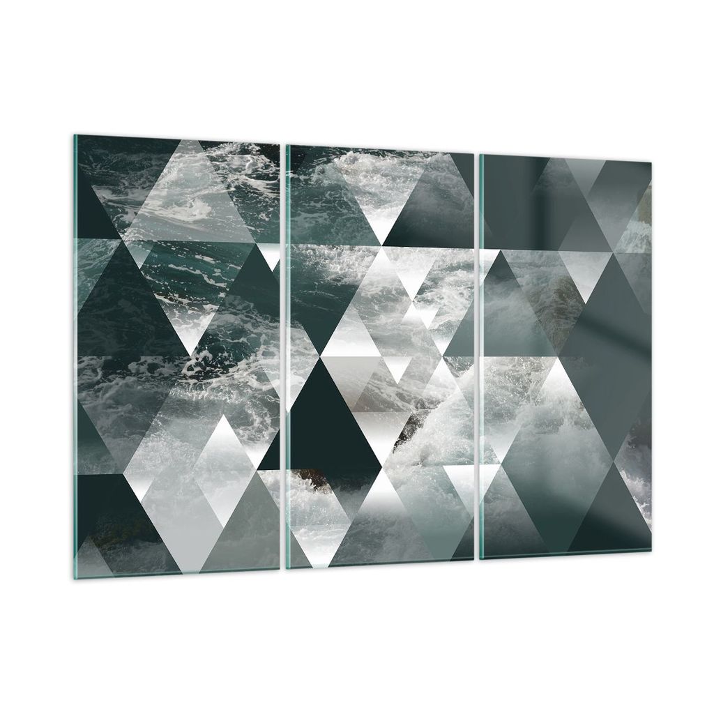 Bilder auf glas - Abstraktion modern - 105x70cm - Glasbilder - Wandbilder - Kunstdruck - zum Aufhängen bereit - Wanddekoration aus Glas - Glas Bil...