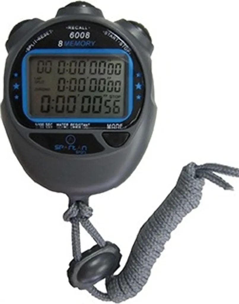 Chronomètre de sport digital SPARTAN mémorisation 8 temps de passage