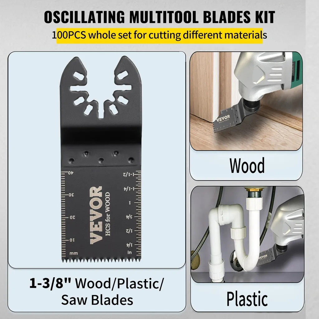 Lame de scie segmentée et oscillante Multitool en pack de 100 unités