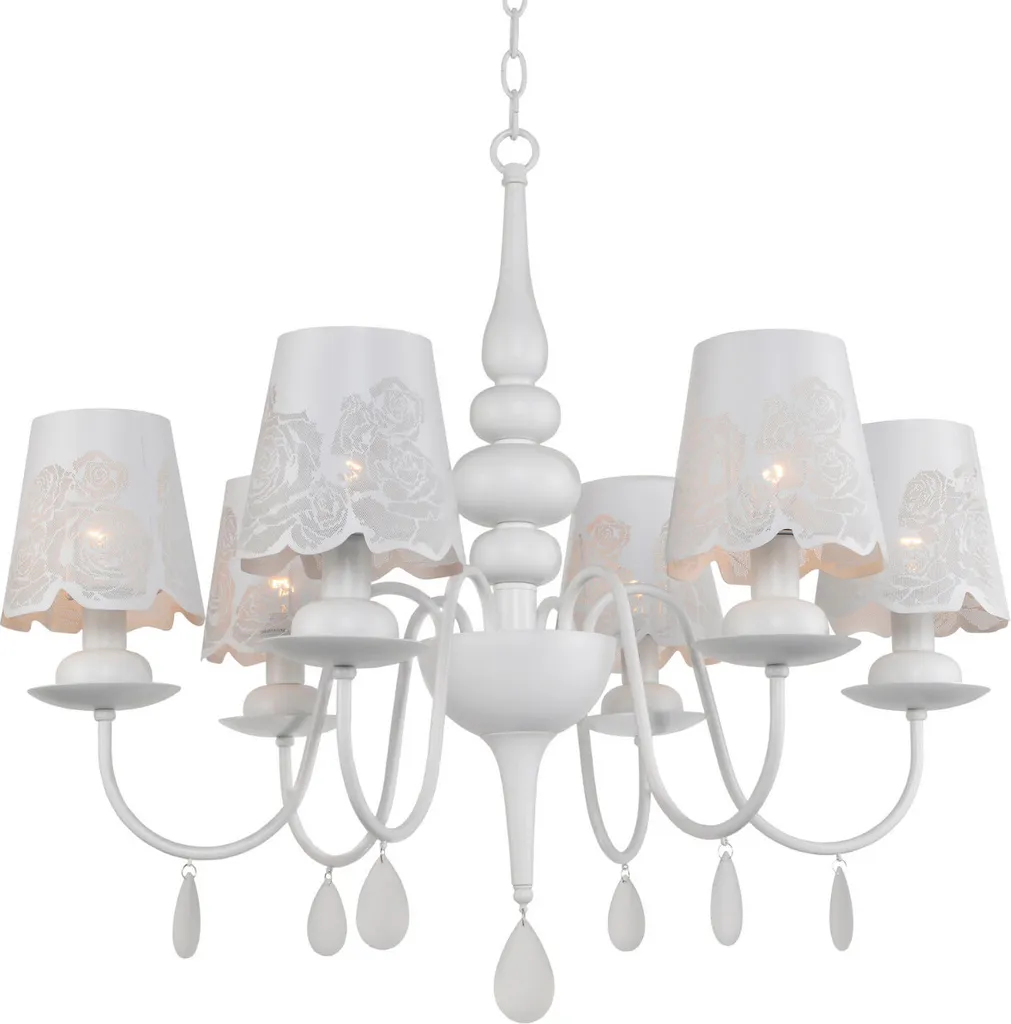 Lustre FABRIZIA blanc : la solution éclairage pour grands volumes 128 cm