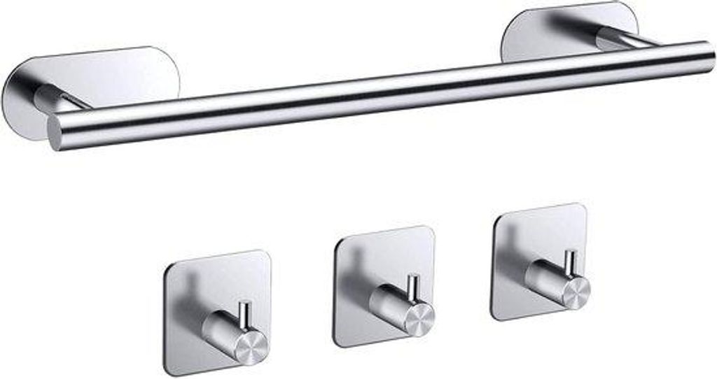 Edelstahl-Badzimmer-Accessoires 5-teilig schwarz