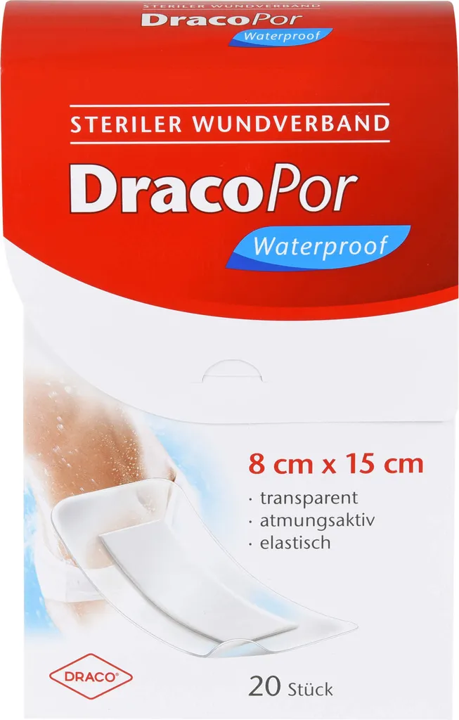 Dracopor Waterproof 8x15 cm 20 pz: Cerotti Sterili per Chirurgia