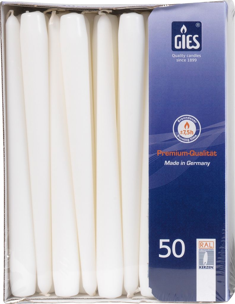 PROFILine - Spitzkerzen 50er-Packung, weiss Produktbild 